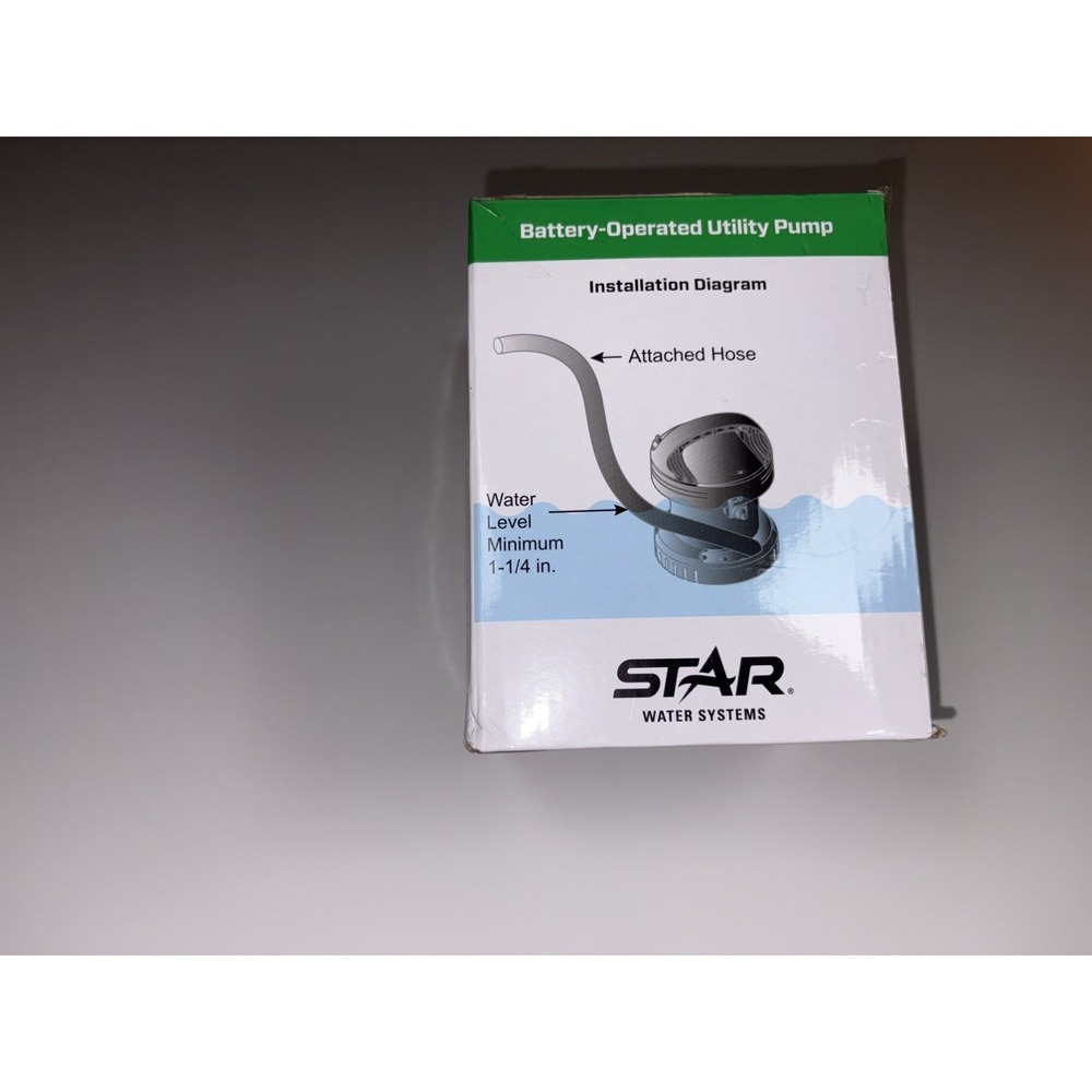 (NEW in Box )Star Water Systems Battery-Operated Utility Pump SW1194 D 148004
